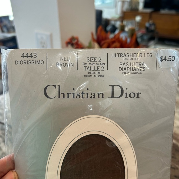 Dior Ultra Sheer Legwear in Neu Brown size 2, vintage item. BNWT - Picture 2 of 3